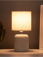 Лампа настольная RISALUX «Рукия», 1×40 Вт Е14, серый/экрю, 13×13×25 см - фото 4734597