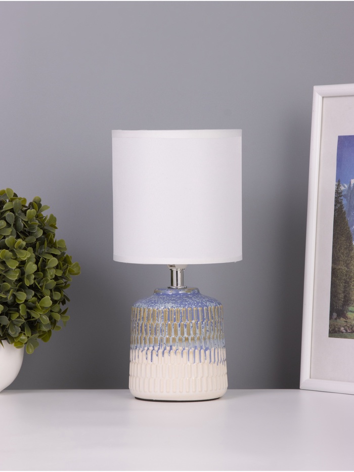 Лампа настольная RISALUX «Ичиго», 1×40 Вт Е14, синий/серый, 13×13×25 см - Фото 1