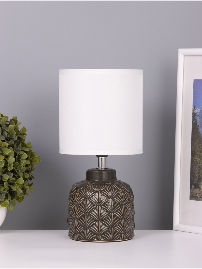 Лампа настольная RISALUX «Исида», 1×40 Вт Е14, темно-зеленый, 14×14×28 см - Фото 1