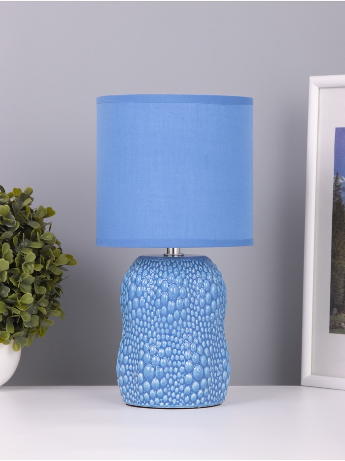 Лампа настольная RISALUX «Иссин», 1×40 Вт Е14, синий, 15×15×30 см - Фото 1
