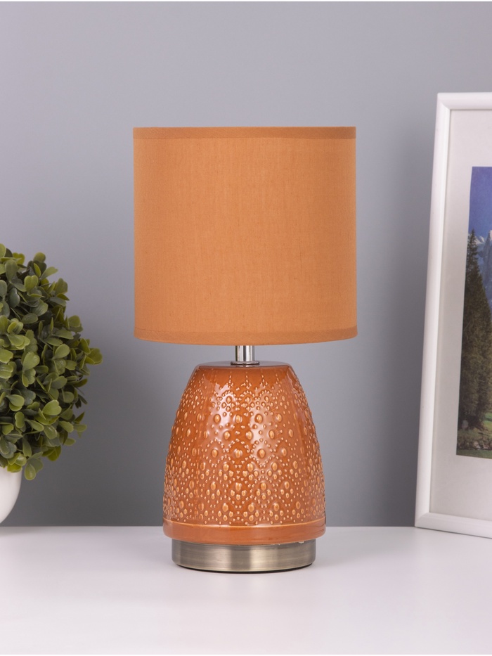 Лампа настольная RISALUX «Масаки», 1×40 Вт Е14, какао, 15×15×30 см - Фото 1