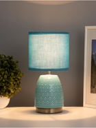 Лампа настольная RISALUX «Масаки», 1×40 Вт Е14, синий, 15×15×30 см - Фото 2