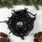 УЦЕНКА Гирлянда «Нить», 10 м, IP65, УМС, тёмная каучуковая нить, 100 LED, свечение мульти, 220 В - фото 14770478