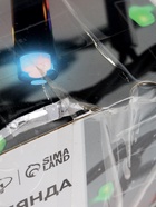 УЦЕНКА Гирлянда «Нить», 10 м, IP65, УМС, тёмная каучуковая нить, 100 LED, свечение мульти, 220 В - фото 14770485