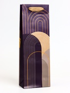 Пакет ламинированный под бутылку «Графика», 12×36×8 см - фото 33803180