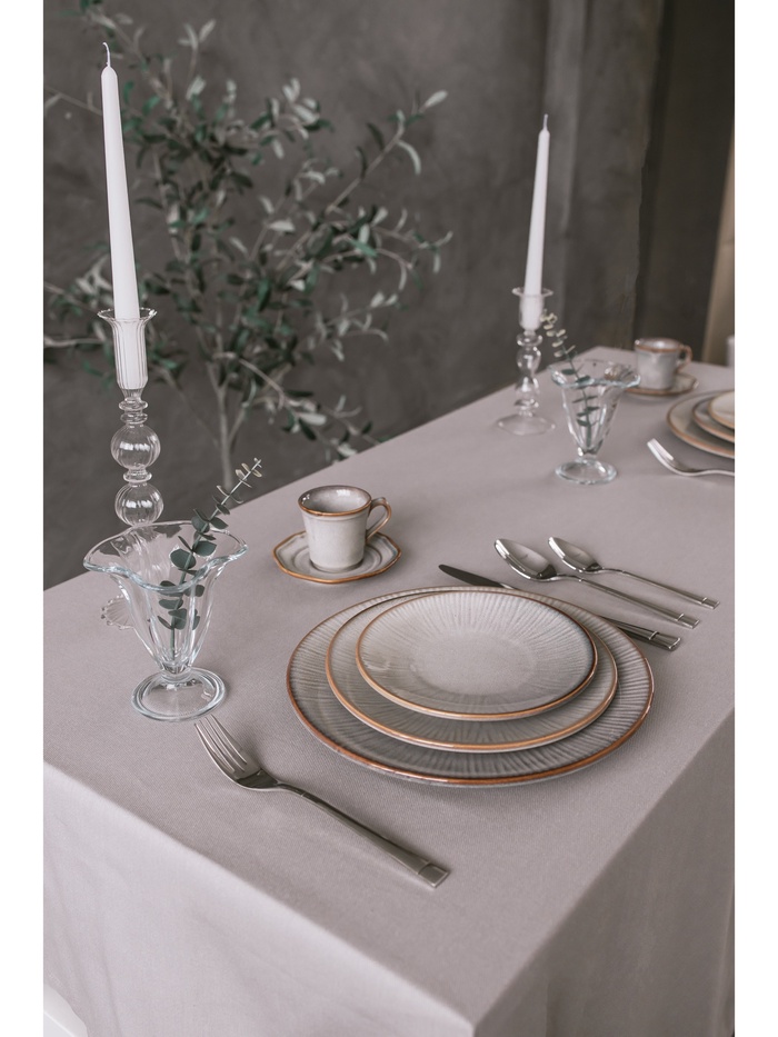 Тарелка Magistro Astral. d=21.6 см, фарфор, серая - фото 114819234