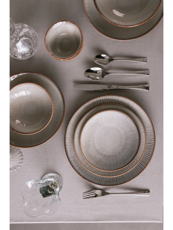 Тарелка Magistro Astral. d=21.6 см, фарфор, серая - фото 114819235