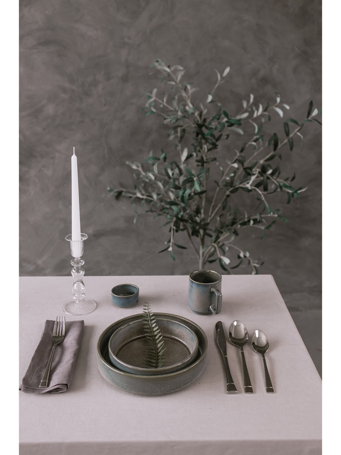 Тарелка глубокая Magistro Shadow, 960 мл, d=21.2 см, с бортом 4.5 см, фарфор, серая - фото 114819240