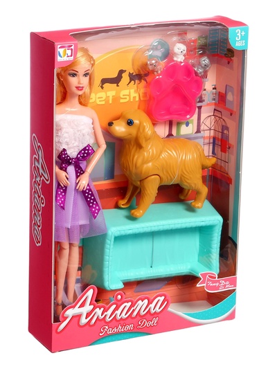 Кукла - модель шарнирная «Прогулка со щеночками», с аксессуарами