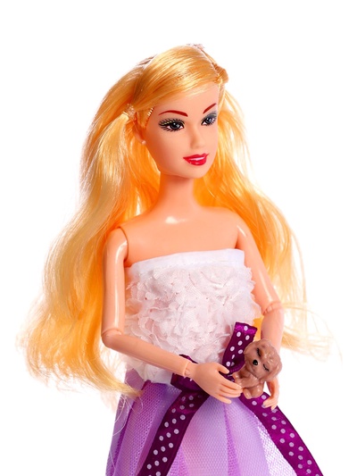 Кукла - модель шарнирная «Прогулка со щеночками», с аксессуарами