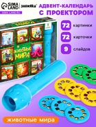 Адвент - календарь с проектором «Животные мира», 9 слайдов, 72 карточки - Фото 1