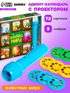 Адвент - календарь с проектором ZABIAKA «Животные мира», 9 слайдов в наборе - Фото 1