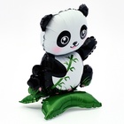 Воздушный шар фольгированный 23" «Панда с бамбуком», на подставке - Фото 2