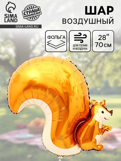Воздушный шар фольгированный 28" «Белка», фигура