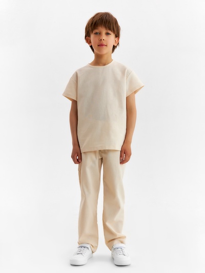 Комплект (рубашка и брюки) для мальчика MINAKU, бежевый, рост 164 см