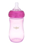 Бутылочка для кормления с наклейками Baby от 0 мес., 250 мл., фиолетовая, M&B 10474407