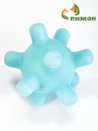 Игрушка пищащая для собак "Вирусный мяч", 6,5 см, голубой - фото 809303458