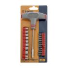 Отвертка с набором бит и головок ТУНДРА, Т-образный профилированный держатель, 21 предмет - Фото 3