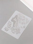 Трафарет пластик А5 "Девушка с цветами" 14,8х21 см 10719143