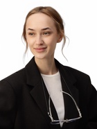 Шнурок для очков на шею, 70 см, силиконовый, черный 10823185