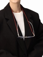 Шнурок для очков на шею, 70 см, силиконовый, красный - Фото 8