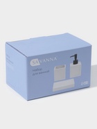 Набор для ванной SAVANNA, 3 предмета, дозатор для мыла, стакан, мыльница - Фото 7