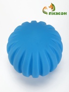 Игрушка пищащая для собак "Мяч с отсечками", 6 см, синий - фото 809303476