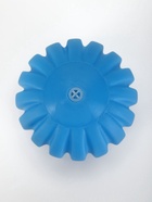 Игрушка пищащая для собак "Мяч с отсечками", 6 см, синий - фото 809303477