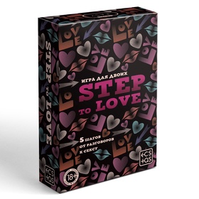 Игра для двоих «Step to love», 50 карт, 2 кубика, 18+ 10442833