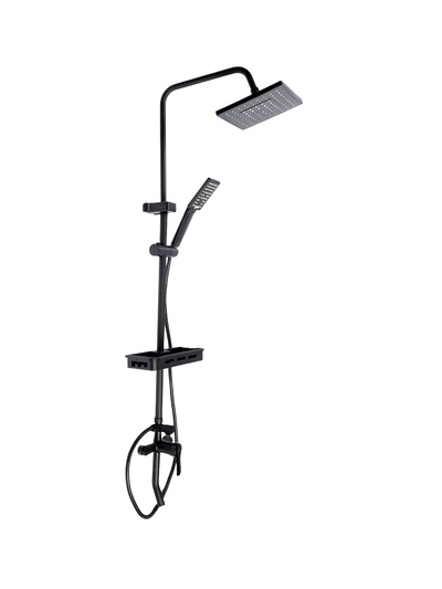 УЦЕНКА Душевая система ZEIN Z3861, смеситель, тропическая и ручная лейка, полка, латунь