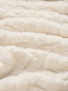 Плед «Этель» Zig-zag, 200×220 см,100% п/э, корал-флис, молочный - Фото 5