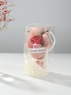 Букет из мыльных лепестков для ванны «Роза подарочная в коробке», красный, 8.6×8.6×18.5 см - Фото 4