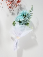 Букет из мыльных лепестков для ванны «Три гвоздики на подиуме», подарочный, голубой, 8×8×25 см - Фото 4