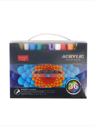 Набор маркеров акриловых, 36 цветов, пулевидный наконечник 4 мм