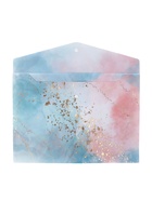 Папка-конверт на кнопке формат А4 180мкр блестящая МИКС Мрамор с золотом (штрихкод на штуке) 10843 - Фото 7