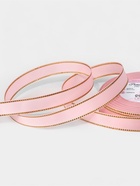 Лента репсовая, с золотым люрексом, 15 мм, 23±1 м, светло-розовая №004 - Фото 2