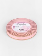 Лента репсовая, с золотым люрексом, 15 мм, 23±1 м, светло-розовая №004 - Фото 3