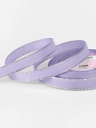 Лента репсовая, с серебряным люрексом, 15 мм, 23±1 м, сиреневая №021 - Фото 2