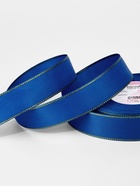 Лента репсовая, с золотым люрексом, 25 мм, 23±1 м, синяя №040 - Фото 2