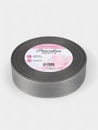 Лента репсовая, с серебряным люрексом, 25 мм, 23±1 м, светло-серая №003 - Фото 3