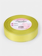 Лента репсовая, с серебряным люрексом, 25 мм, 23±1 м, жёлтая №015 - Фото 2