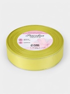 Лента репсовая, с серебряным люрексом, 25 мм, 23±1 м, жёлтая №015 - Фото 3