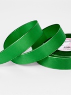 Лента репсовая, с серебряным люрексом, 25 мм, 23±1 м, зелёная №019 - Фото 2