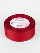 Лента репсовая, с золотым люрексом, 40 мм, 23±1 м, красная №026 - Фото 3