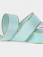 Лента репсовая, с золотым люрексом, 40 мм, 23±1 м, светло-голубая №013 - Фото 1