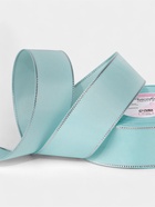 Лента репсовая, с серебряным люрексом, 40 мм, 23±1 м, светло-голубая №013 - Фото 1