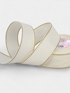 Лента репсовая, с золотым люрексом, 40 мм, 23±1 м, молочная №008 - Фото 2