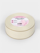 Лента репсовая, с золотым люрексом, 40 мм, 23±1 м, молочная №008 - Фото 3