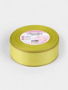 Лента репсовая, с золотым люрексом, 40 мм, 23±1 м, жёлтая - Фото 3