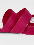 Лента репсовая, с золотым люрексом, 40 мм, 23±1 м, ярко-розовая №028 - Фото 2